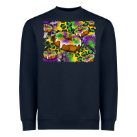Navy mardi gras cake glitterleopard and cowhide background Heavyweight Sweatshirt - Artiststas