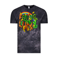 Cloud Black St. Patrick's Day Feeling lucky Vintage Tee - CowGirlArtShop