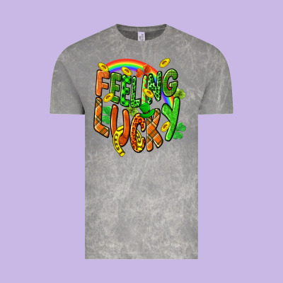 St. Patrick's Day Feeling Lucky Vintage Tee Designed By Cowgirlartshop