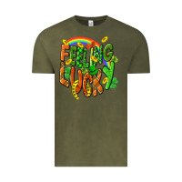 Vintage Olive St. Patrick's Day Feeling lucky Vintage Tee - CowGirlArtShop