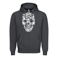 Smoke Matching Family French Bulldog Dog Skull Costume Halloween Zipper Hoodie - maiPhamDesign