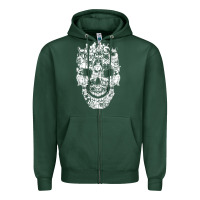 Sports Green Matching Family French Bulldog Dog Skull Costume Halloween Zipper Hoodie - maiPhamDesign
