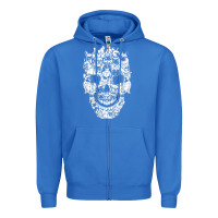 True Royal Matching Family French Bulldog Dog Skull Costume Halloween Zipper Hoodie - maiPhamDesign