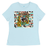 Baby Blue rodeo girl Ladies Tee - TumblerDesignByShophia