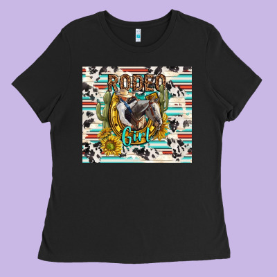 Rodeo Girl Ladies Tee Designed By Tumblerdesignbyshophia
