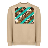 Mushroom turquoise glitter leopard and cowhide Heavyweight Sweatshirt - Artiststas