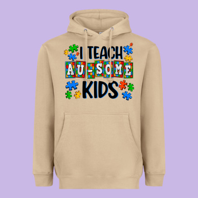 I Teach Ausome Kids Heavyweight Hoodie Designed By Adodesignshop