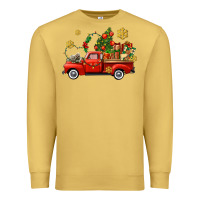 Antique Gold Christmas truck Premium Sweatshirt - AdoDesignShop