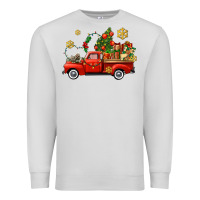 Dove Grey Christmas truck Premium Sweatshirt - AdoDesignShop