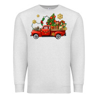 Oatmeal Heather Christmas truck Premium Sweatshirt - AdoDesignShop