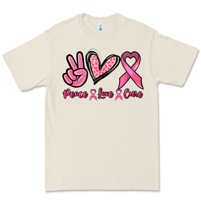Peace Love Cure Cancer Awareness Premium Tee by HowdyJamesFarm | Teevron