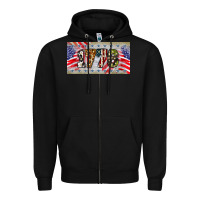 Black 1776 4th of july license plate Zipper Hoodie - BarkalooDesign