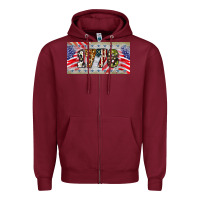 Burgundy 1776 4th of july license plate Zipper Hoodie - BarkalooDesign