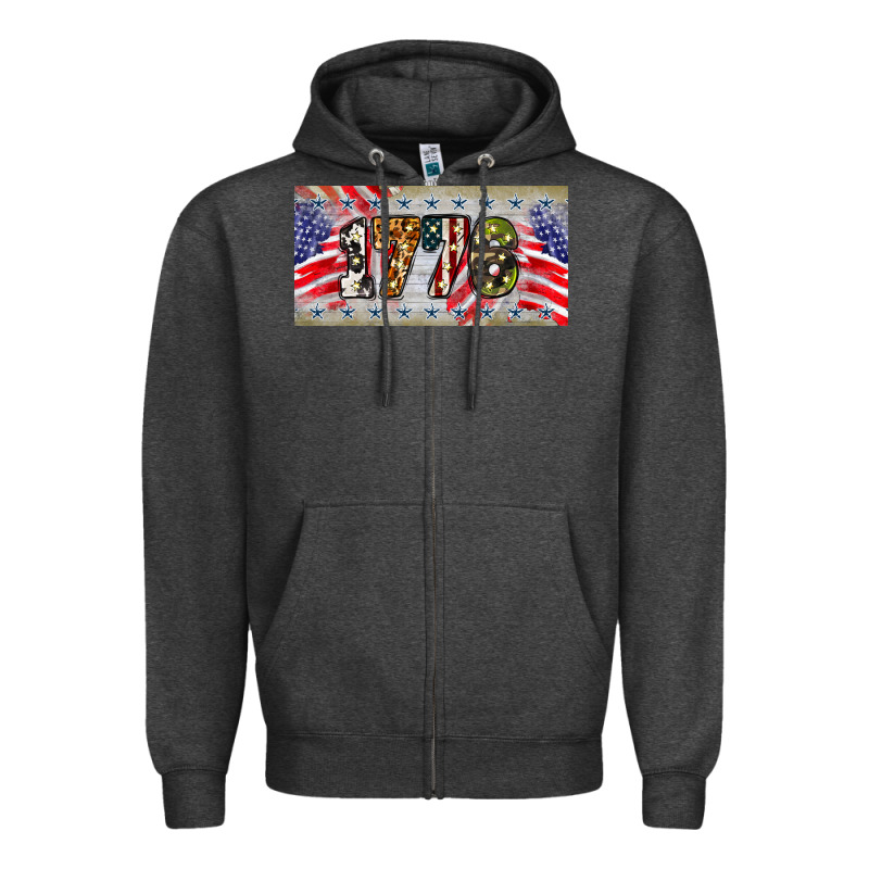 1776 4th Of July License Plate Zipper Hoodie by BarkalooDesign | Teevron
