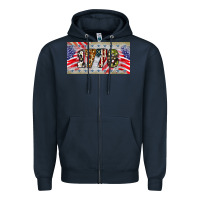 Navy 1776 4th of july license plate Zipper Hoodie - BarkalooDesign