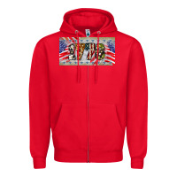 Red 1776 4th of july license plate Zipper Hoodie - BarkalooDesign