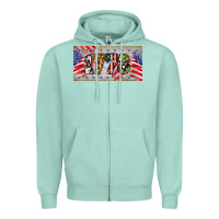 Seafoam 1776 4th of july license plate Zipper Hoodie - BarkalooDesign