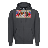 Smoke 1776 4th of july license plate Zipper Hoodie - BarkalooDesign
