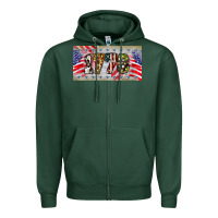 Sports Green 1776 4th of july license plate Zipper Hoodie - BarkalooDesign