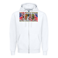 White 1776 4th of july license plate Zipper Hoodie - BarkalooDesign