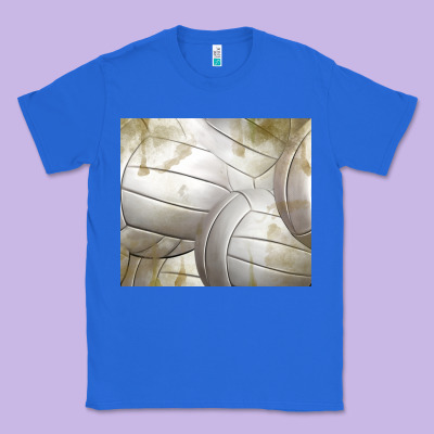 Distressed Volleyball Pattern Classic Tee Designed By Tumblerdesignbyshophia