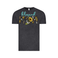 Vintage Black Blessed mom sunflower mother's day Vintage Tee - HowdyJamesFarm