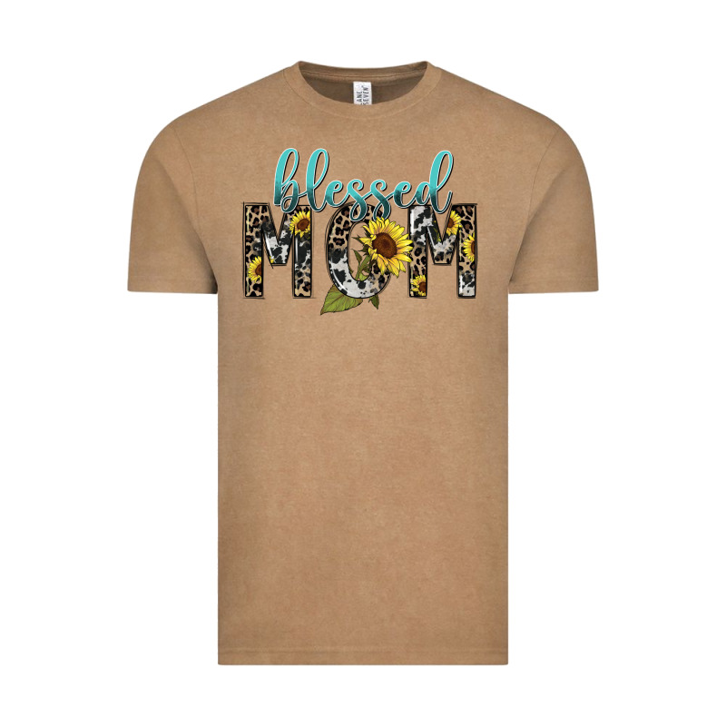 Blessed Mom Sunflower Mother's Day Vintage Tee by HowdyJamesFarm | Teevron