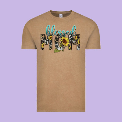 Blessed Mom Sunflower Mother's Day Vintage Tee Designed By Howdyjamesfarm