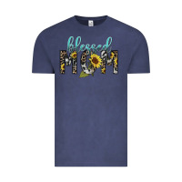 Vintage Denim Blessed mom sunflower mother's day Vintage Tee - HowdyJamesFarm