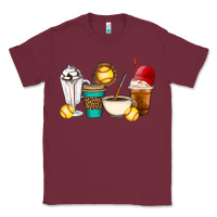 Burgundy Softball coffee cups Classic Tee - Artiststas