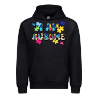 Black i am ausome Urban Hoodie - JahusDesignShop