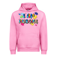 Fuchsia Pink i am ausome Urban Hoodie - JahusDesignShop