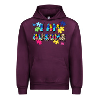 Mauve Wine i am ausome Urban Hoodie - JahusDesignShop