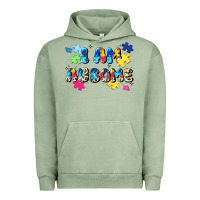 Pigment Oil Green i am ausome Urban Hoodie - JahusDesignShop