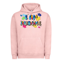 Pigment Salmon i am ausome Urban Hoodie - JahusDesignShop