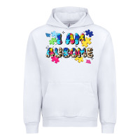 White i am ausome Urban Hoodie - JahusDesignShop
