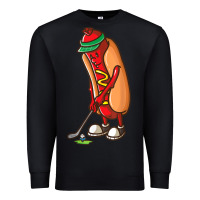 Black Funny Golfing Hot Dog Golf Gifts Shirts for Men Boys Golfer Premium Sweatshirt - maiPhamDesign