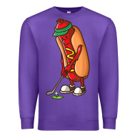 Purple Funny Golfing Hot Dog Golf Gifts Shirts for Men Boys Golfer Premium Sweatshirt - maiPhamDesign