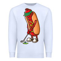 White Funny Golfing Hot Dog Golf Gifts Shirts for Men Boys Golfer Premium Sweatshirt - maiPhamDesign