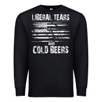 Black liberal tears and cold beers   funny political t shirt Premium Sweatshirt - maiPhamDesign