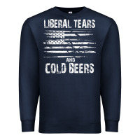Navy liberal tears and cold beers   funny political t shirt Premium Sweatshirt - maiPhamDesign