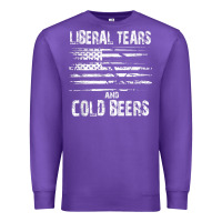 Purple liberal tears and cold beers   funny political t shirt Premium Sweatshirt - maiPhamDesign