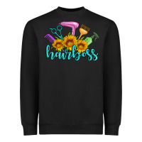 Black hairboss western sunflowers hairdresser Heavyweight Sweatshirt - Artiststas