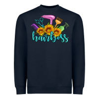 Navy hairboss western sunflowers hairdresser Heavyweight Sweatshirt - Artiststas