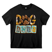 Black Dog Nana with Paw Heavy Core Tee - texasbilliewilder