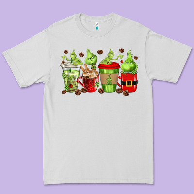 Grinch Coffee Cups Premium Tee Designed By Texasbilliewilder