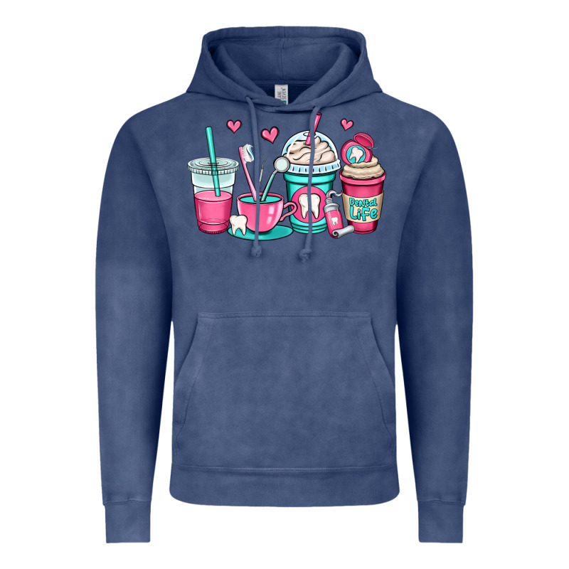 Dentist Coffee Cups Vintage Hoodie by OliviaCreatesArt | Teevron