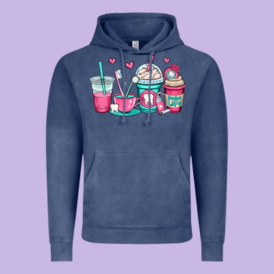 Dentist Coffee Cups Vintage Hoodie Designed By Oliviacreatesart