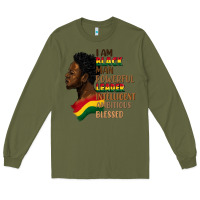 Army Green I am black man Long Sleeve Tee - FaDigitalArtStudio