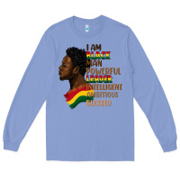 Colony Blue I am black man Long Sleeve Tee - FaDigitalArtStudio